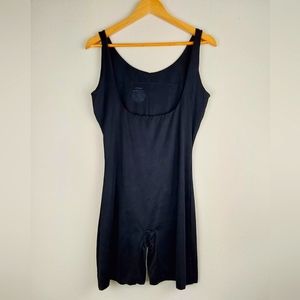 SPANX Open Bust Mid Thigh Black Shapewear Bodysuit | 3X